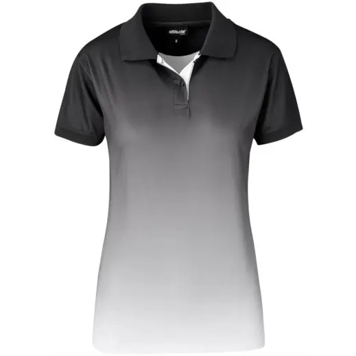 Ladies Dakota Golf Shirt Charcoal Front